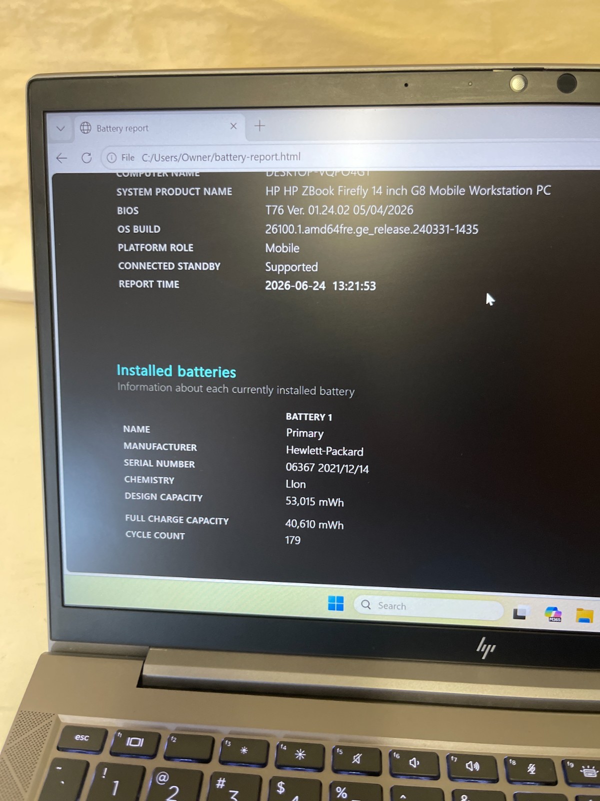 HP ZBook FireFly G8 i5-1145G7 2.60GHz 16GB RAM 256GB M.2 Win 11 Pro