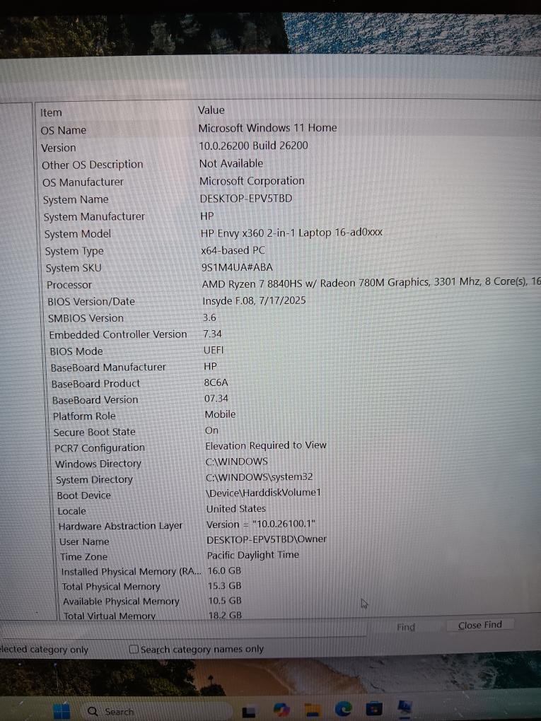 HEWLETT PACKARD 16-AD0023DX (P17031725)