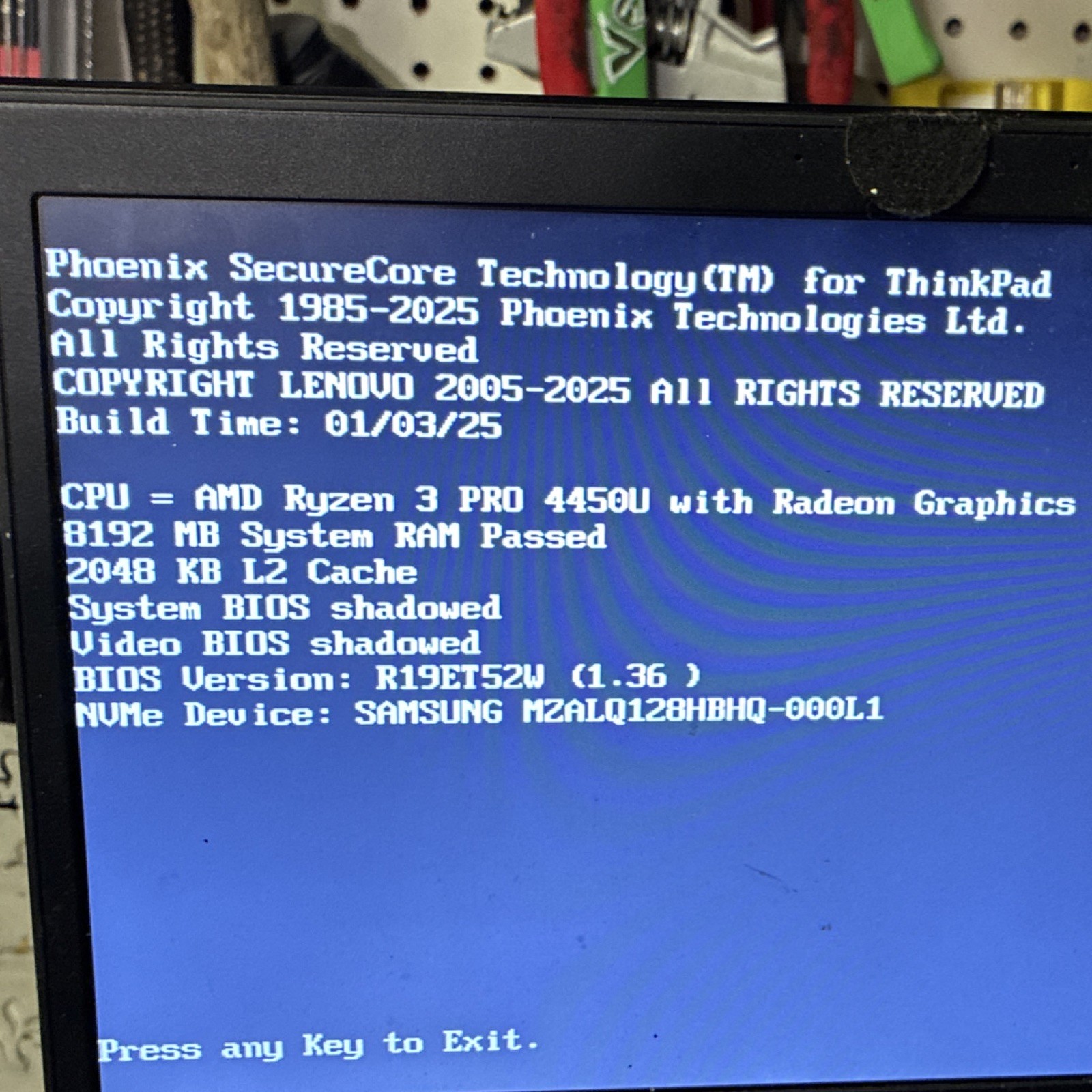 Lenovo ThinkPad 14in FHD Ryzen 3 PRO 4450U 8GB RAM 128GB NVMe Black