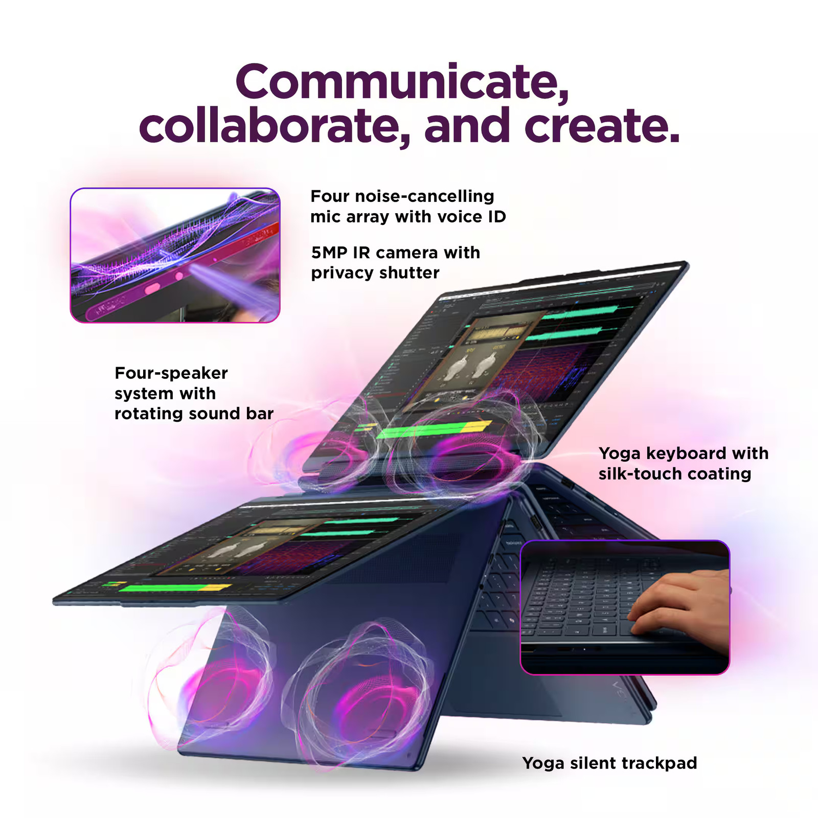 Lenovo – Yoga 9i 2-in-1 Aura Edition 14″ 3K OLED Touchscreen Laptop – Core Ul…