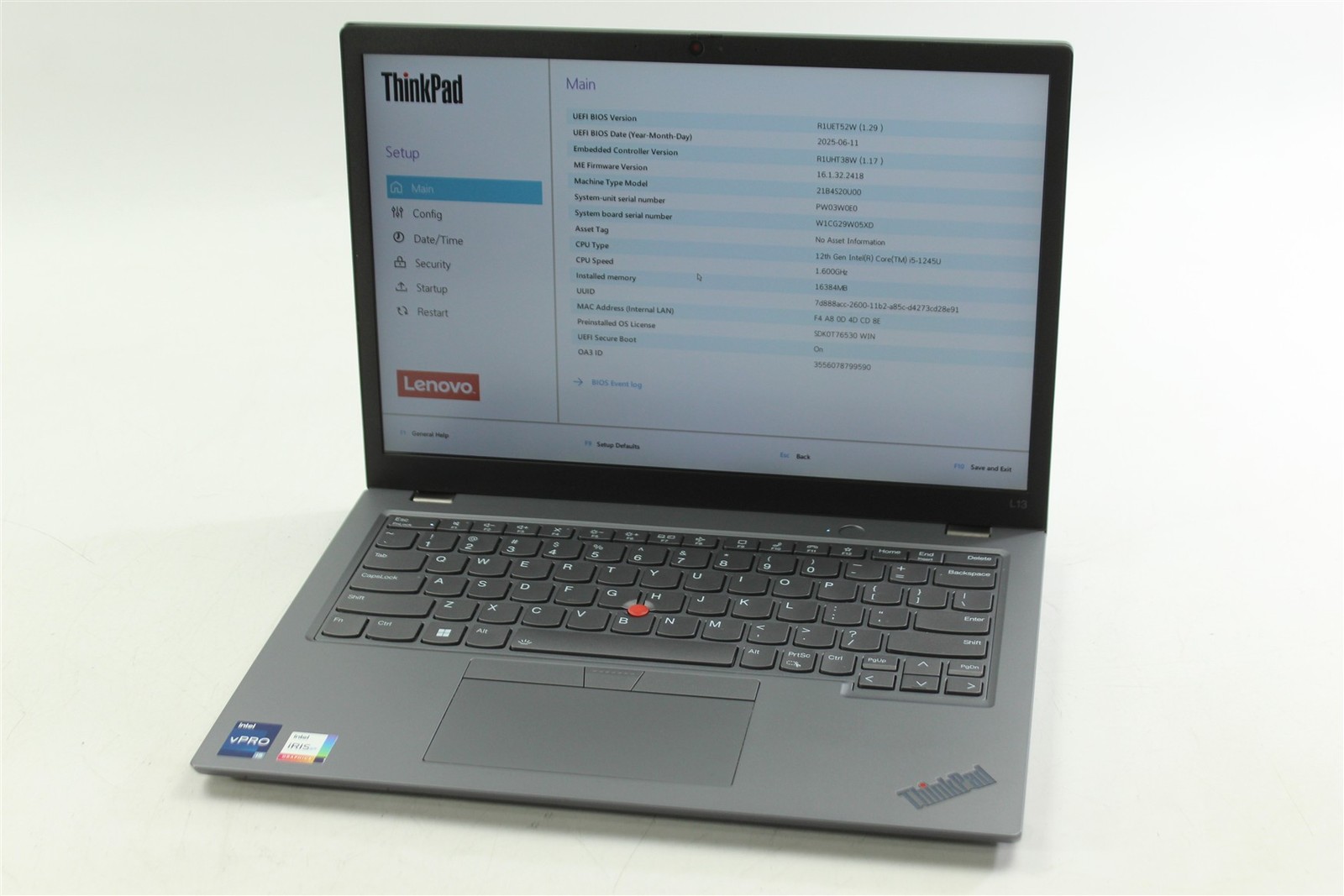 Lenovo ThinkPad L13 Gen 3 13.3″ i5-1245U 1.6GHz 256GB SSD 16GB RAM W11P