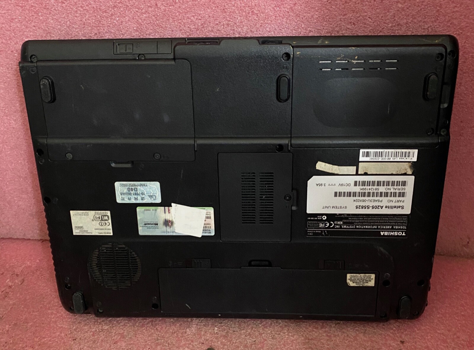 Toshiba Satellite A205 Laptop_Intel Pentium T2370 @ 1.73 GHz_2GB RAM_120GB HDD.