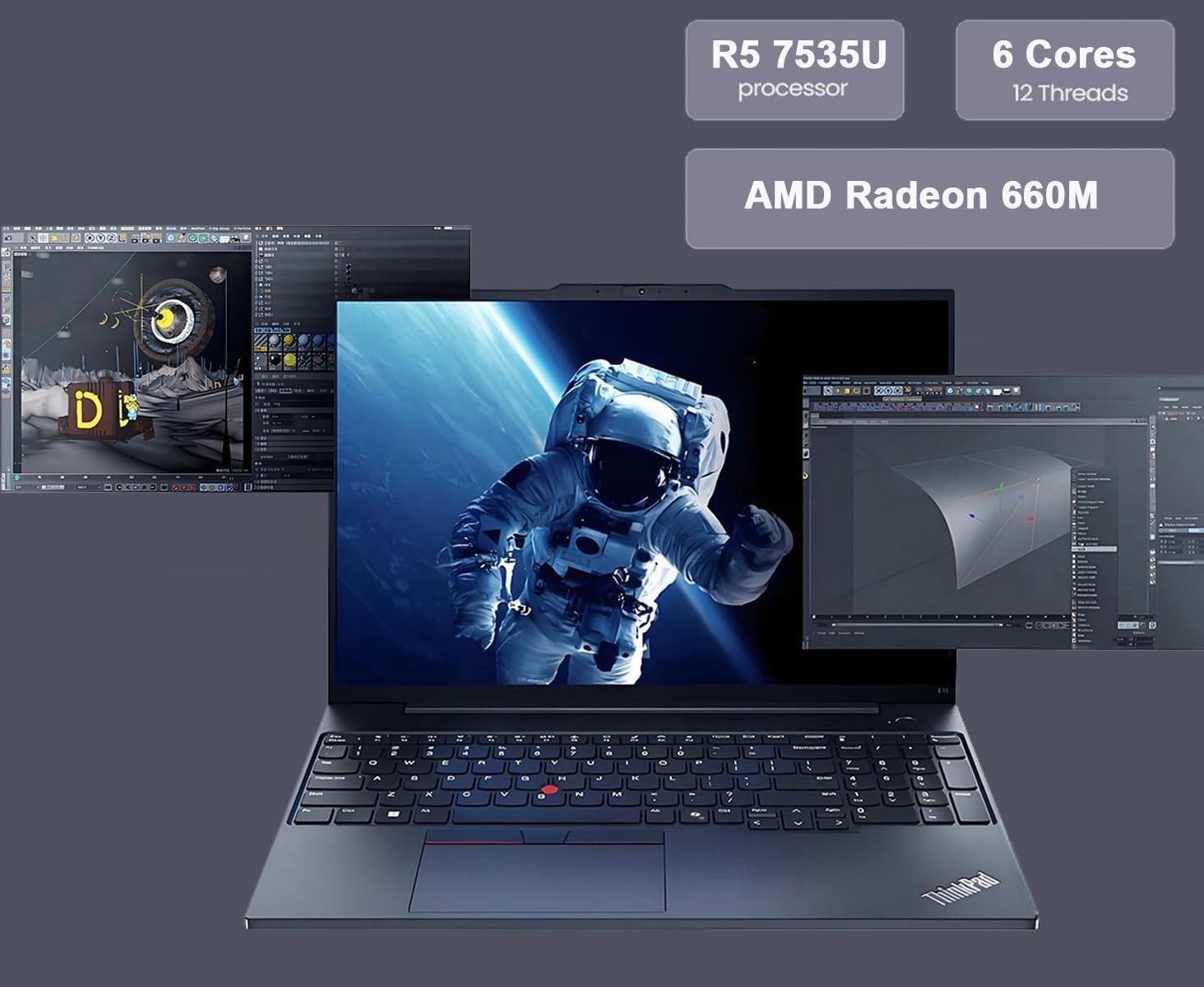 Lenovo ThinkPad E16 AMD Ryzen 5 16″ – 8 GB 256 GB SSD Win 11 Pro Wi-Fi 6E Black