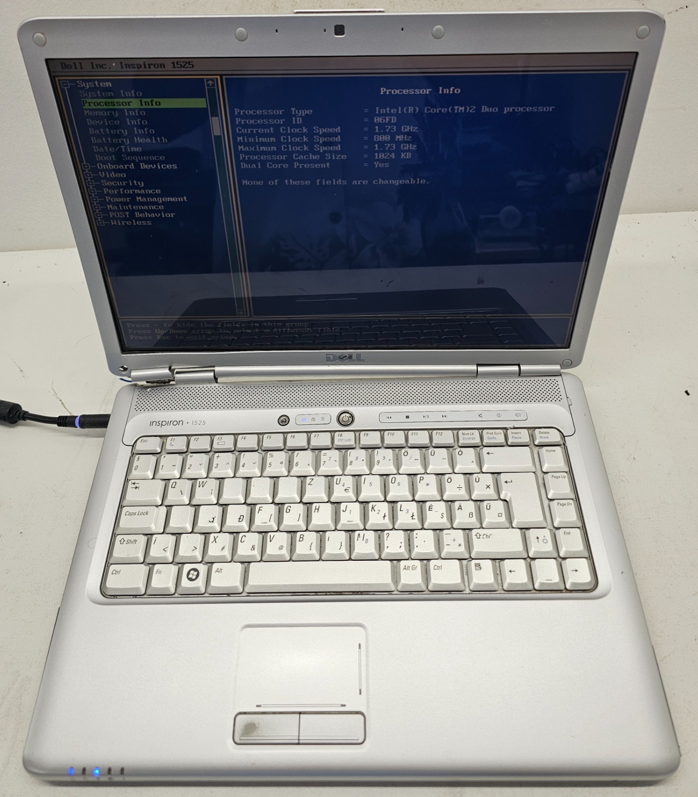 Dell Inspiron 1525 Laptop Intel Core 2 Duo 1.5GB Ram NO HD/OS (FL)