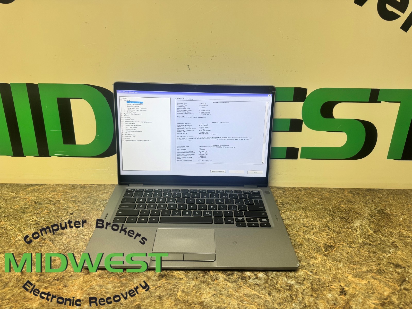 Dell Latitude 5310 2-in-1 i7-10610U 1.8GHz 16GB RAM (NO OS/HDD/SSD)