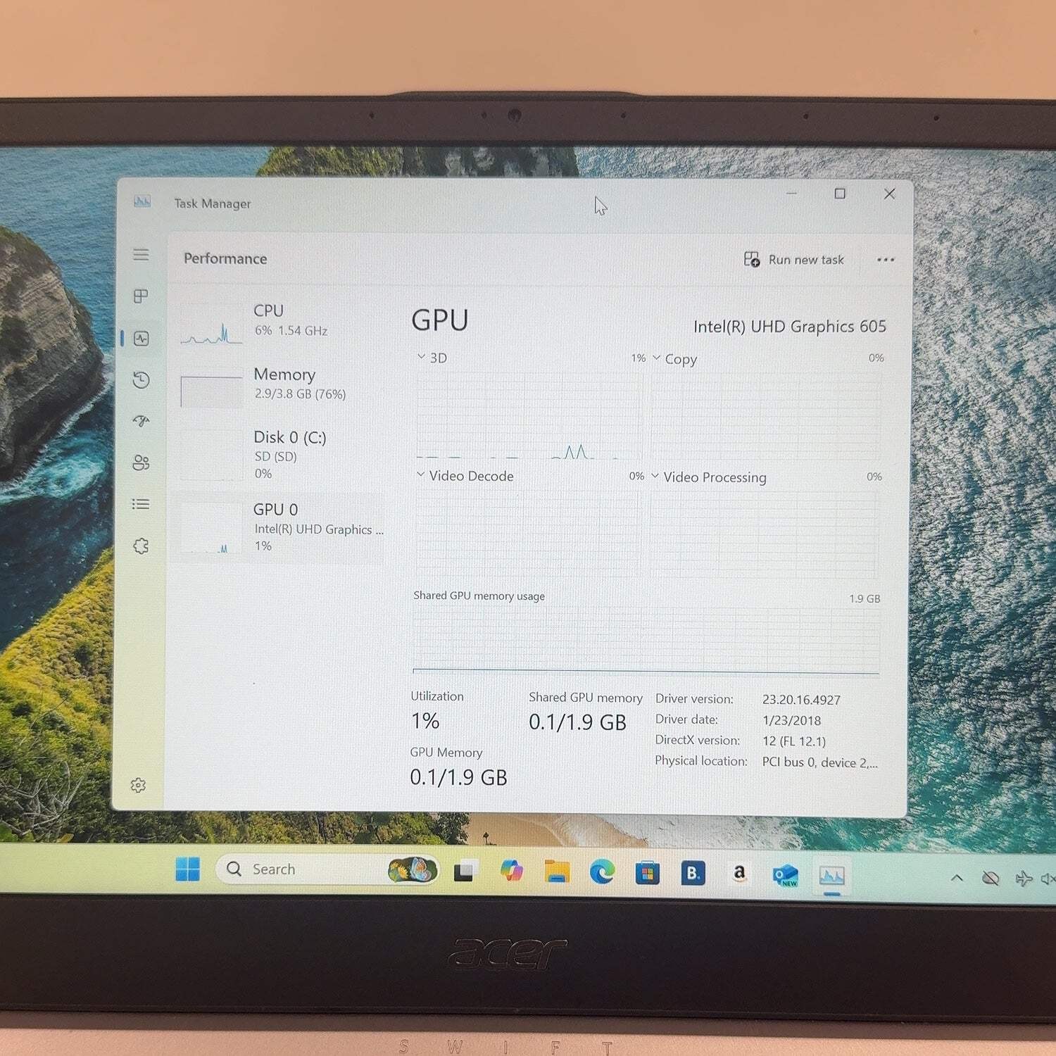 Acer Swift SF114-32-P2PK N17W6 14″ Pentium Silver N5000 1.1GHz 4GB RAM 64GB eMMC