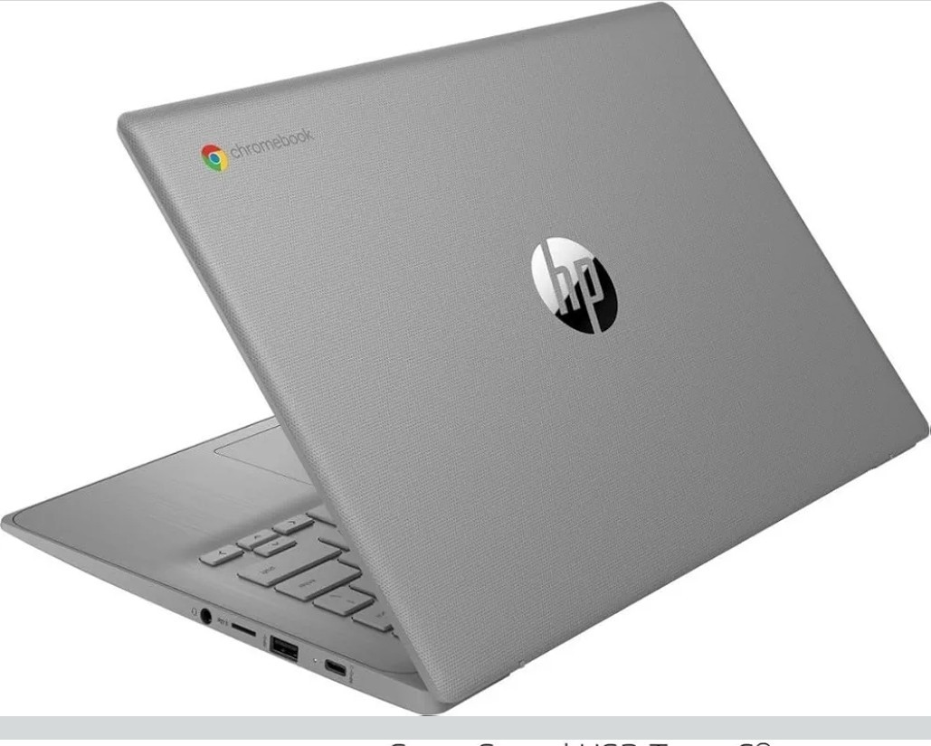 HP Chromebook 14″ Silver Laptop Chrome OS, Wi-Fi, USB, HDMI, Webcam