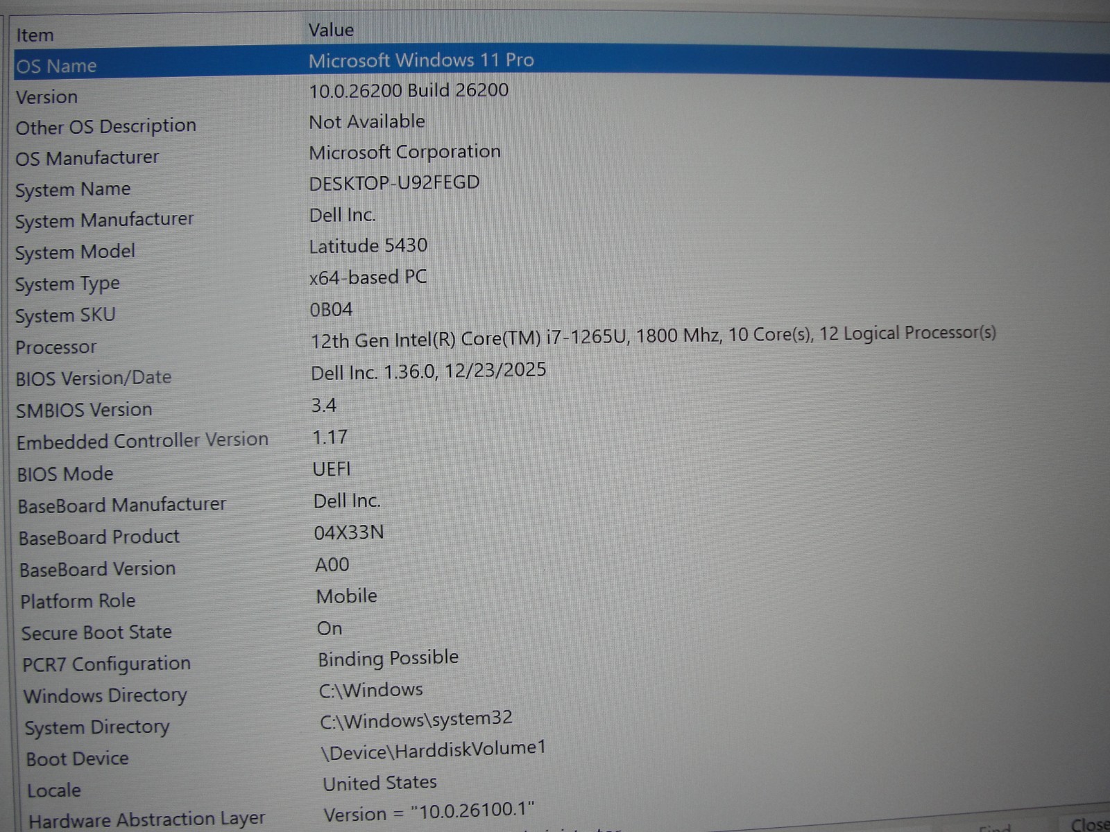 Dell Latitude 5430 14″ FHD Intel Core i7-1265U 1.8GHz 8GB RAM 512GB SSD +PA