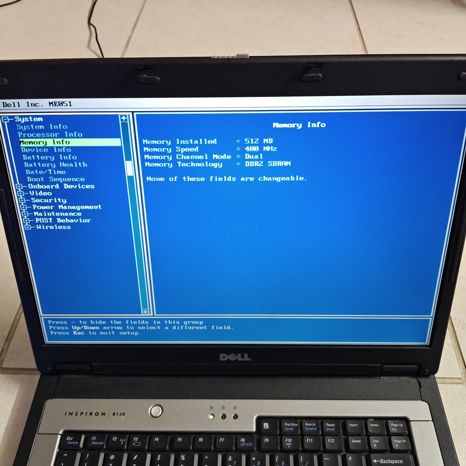 Dell Inspiron B130 14″ Laptop – NO HDD/512MB RAM – READ DESC #3887