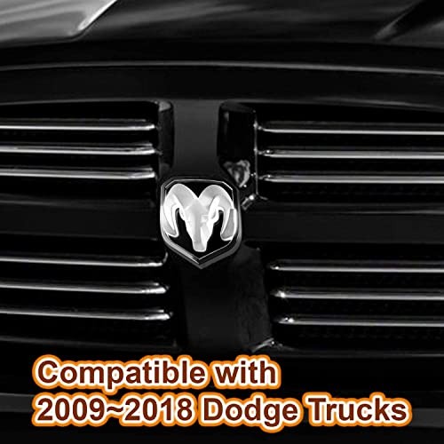 2009-18 RAM Lighted Grille Emblem,Black/Black