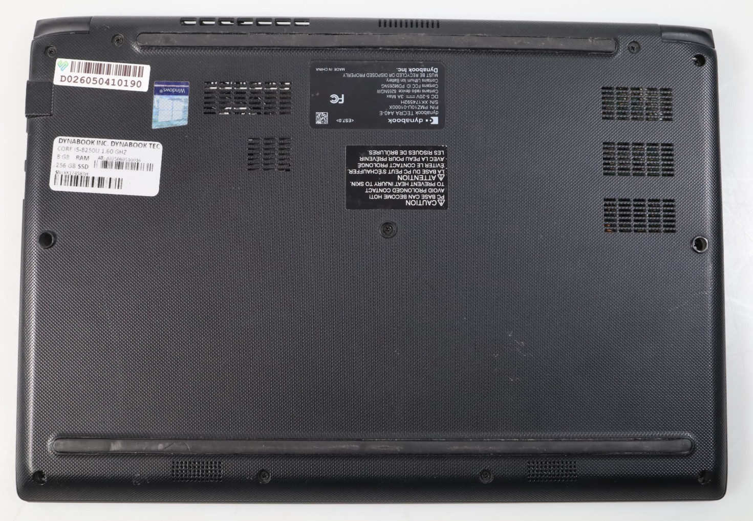 Dynabook Tecra A40-E 14″ Intel i5-8250U 8GB DDR4 256GB SSD No COA OS