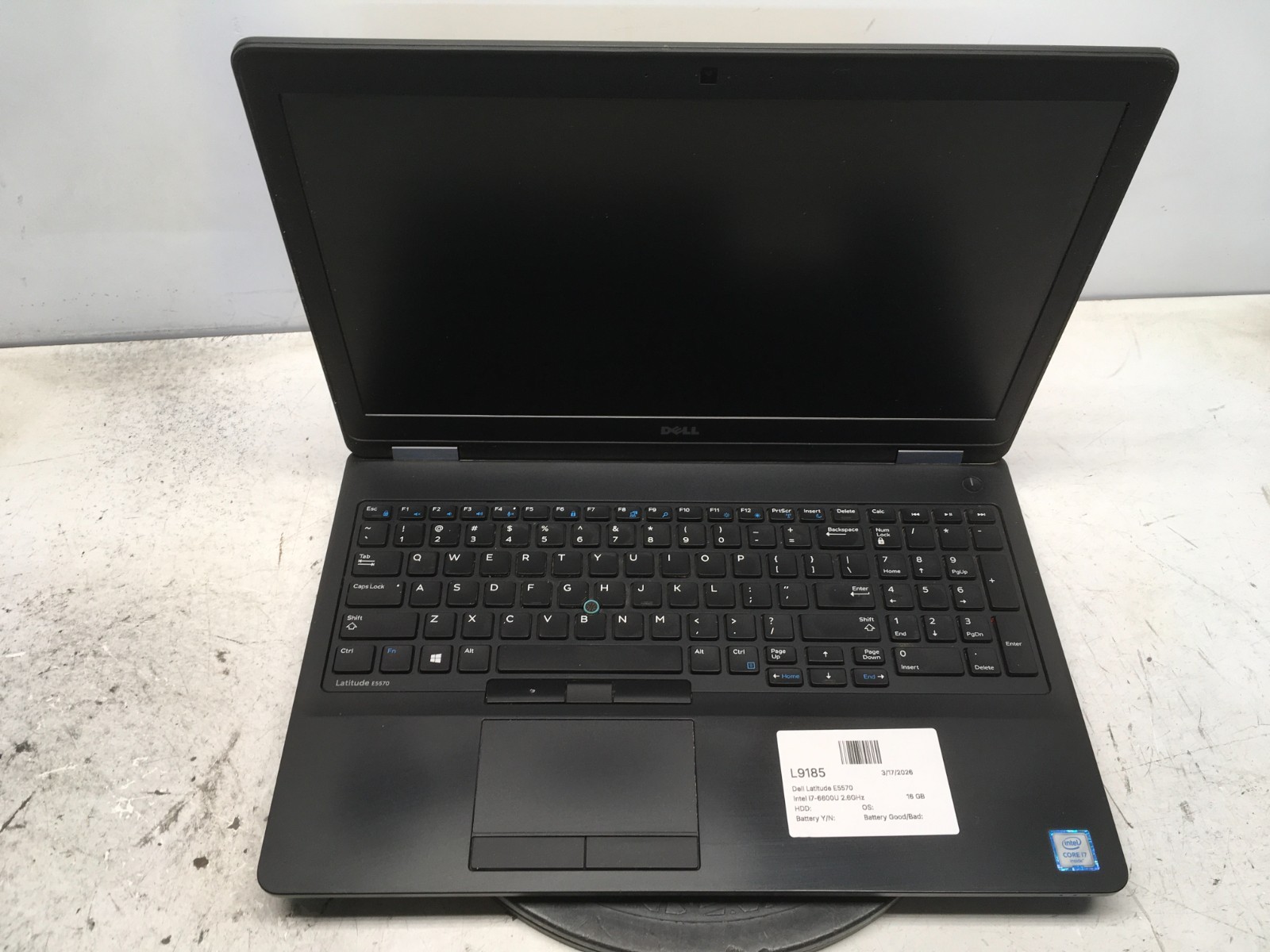 Dell Latitude E5570 Intel i7-6600U 2.6GHz 16 GB NO HDD