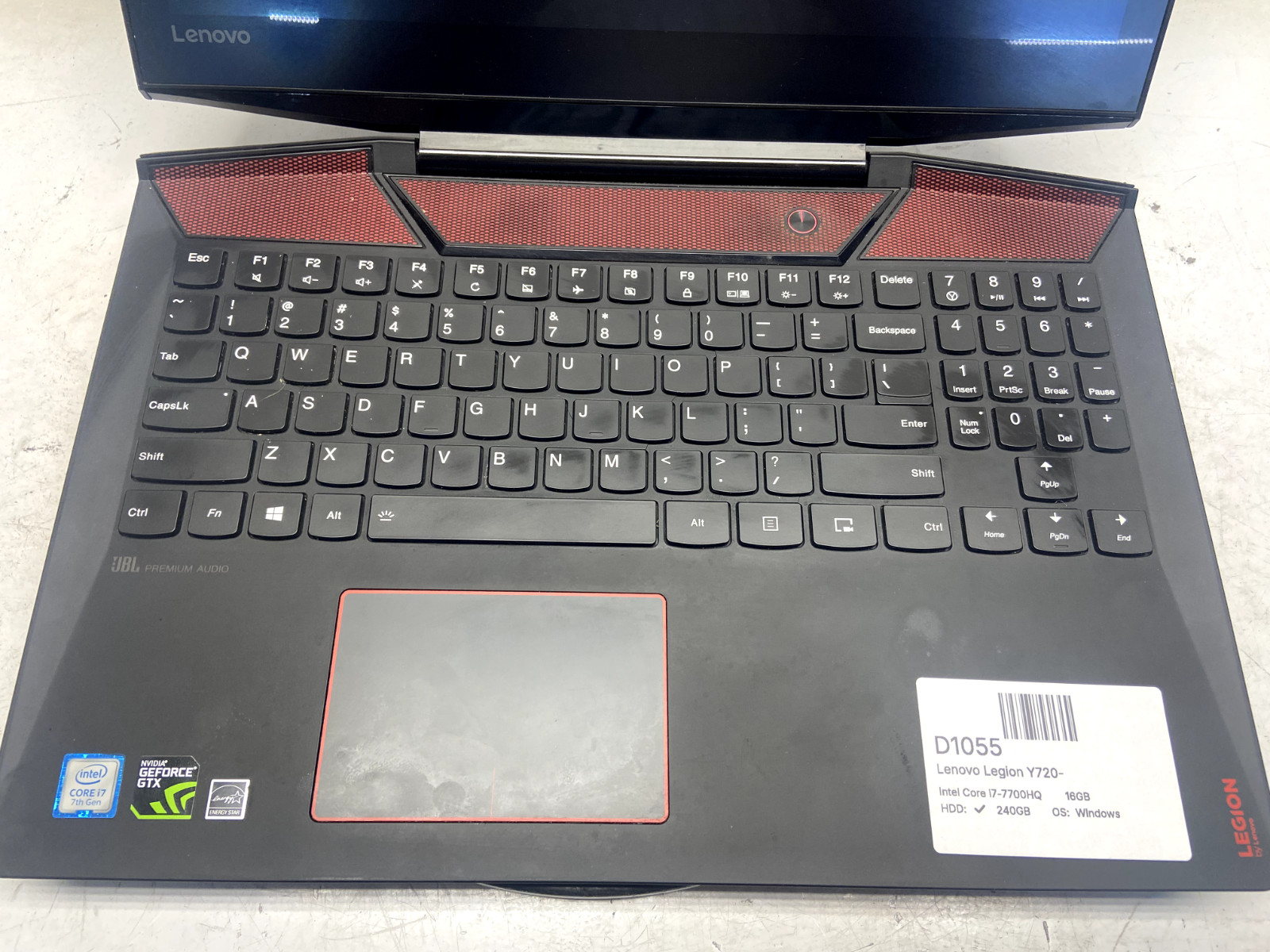 Lenovo Legion Y720-15iKB Intel Core i7-7700HQ 2.8GHz 16GB 240GB SSD WIN 11