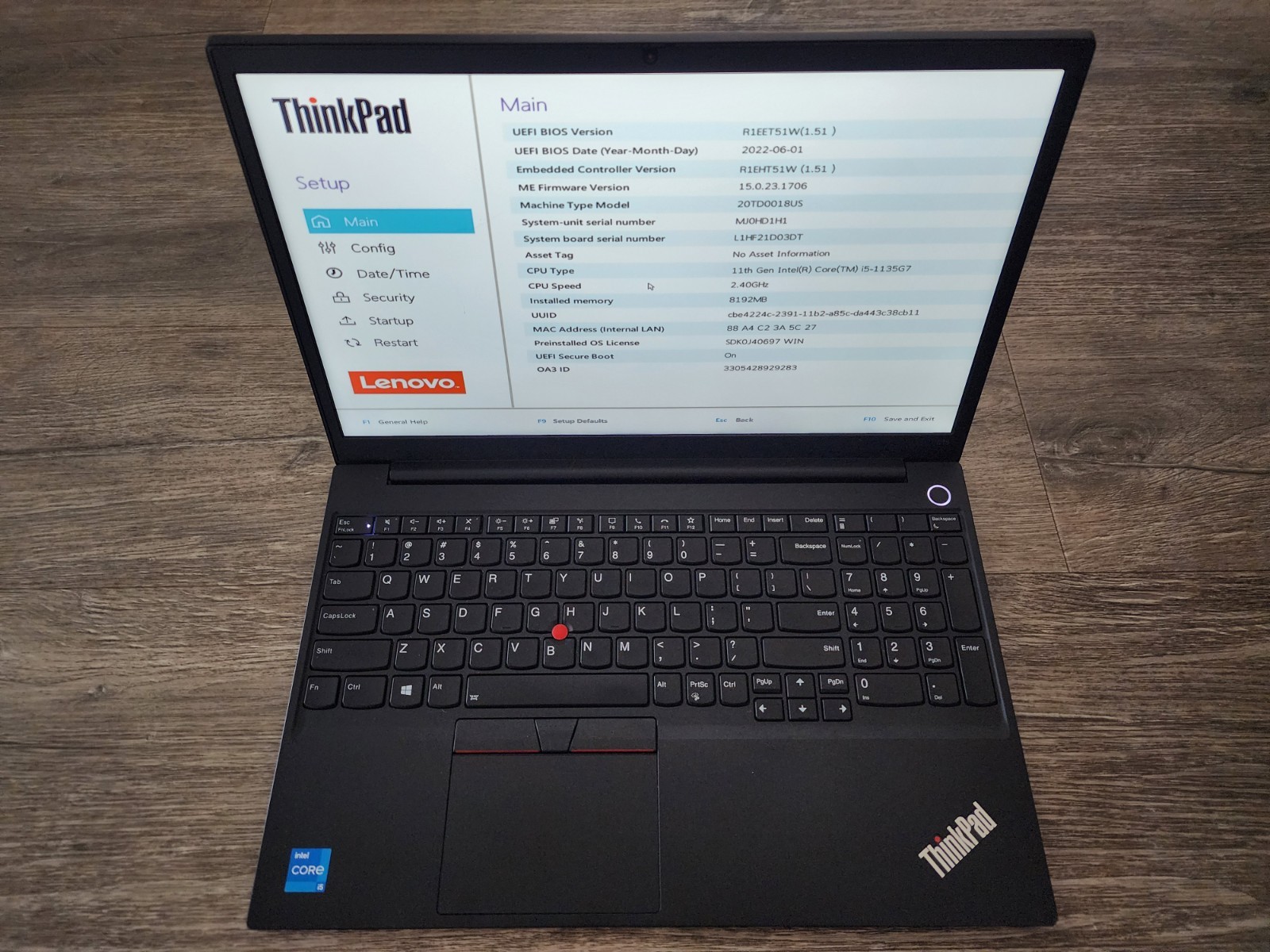 LENOVO ThinkPad E15 GEN 2 LAPTOP/NOTEBOOK PC INTEL CORE i5-1135G7 CPU BATTERY