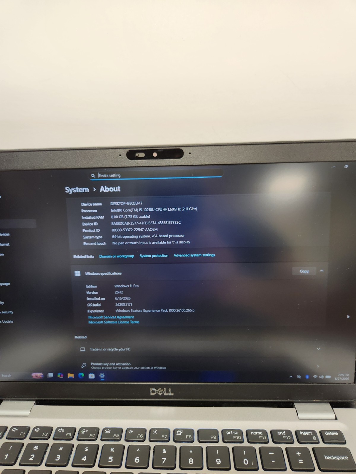 Dell Latitude 5310 Intel Core i5-10210U, 8GB RAM, 256GB NVME, Win11 *READ #0510