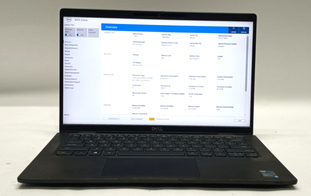 Dell Latitude 7420 14″FHD i5-1145G7@2.6GHZ 16GB RAM 256GB NVMe Win 11 Pro WH728!
