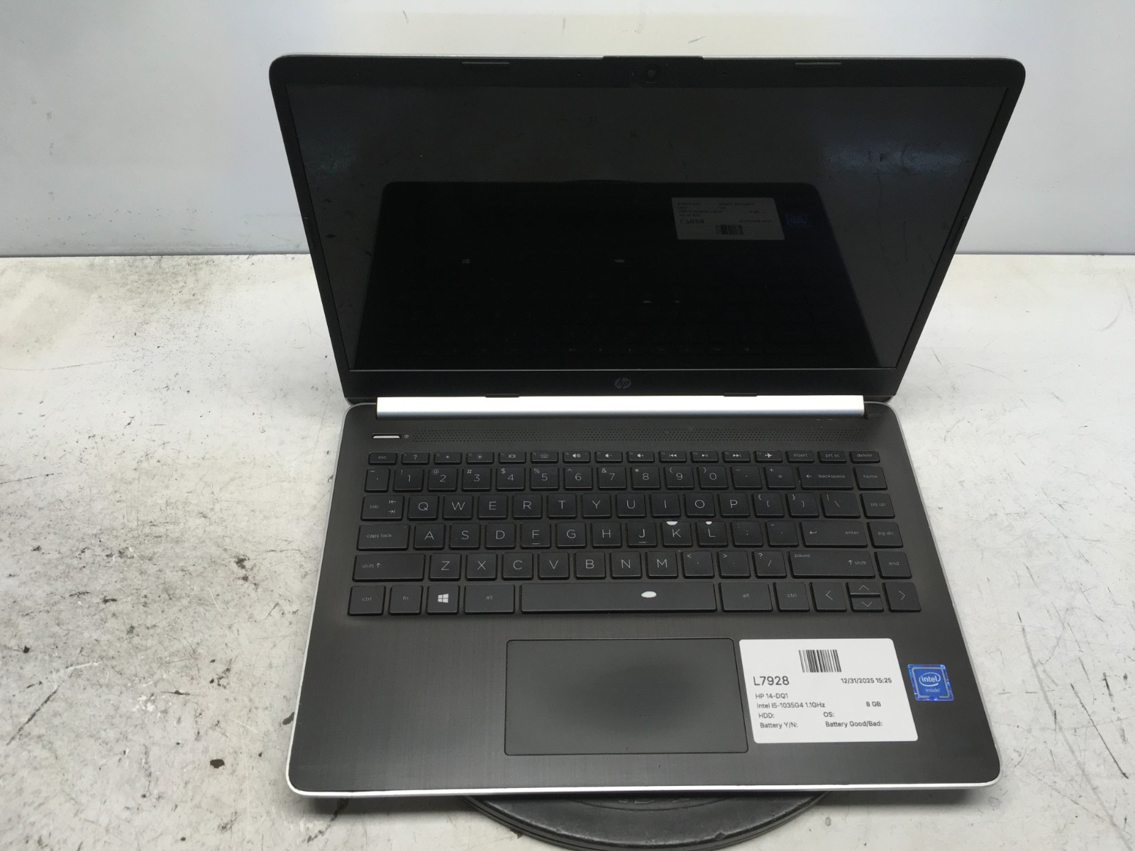 HP 14-DQ1 Intel i5-1035G4 1.1GHz 8 GB NO HDD