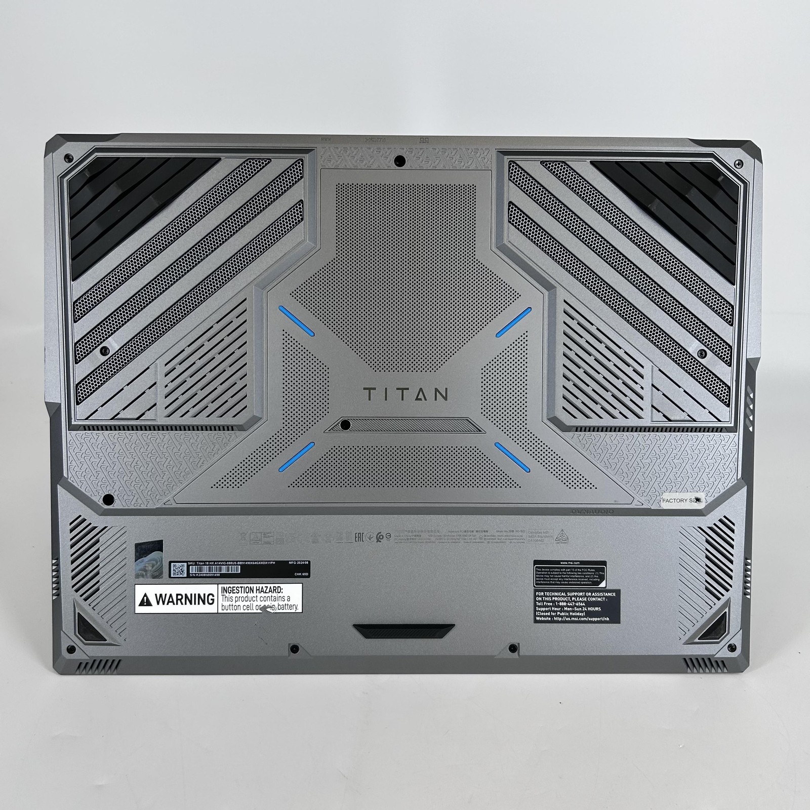 MSI Titan 18 HX UHD+ 2.2 GHz i9-14900HX 64GB 4TB RTX 4090 BOARD-CASE MISMATCH