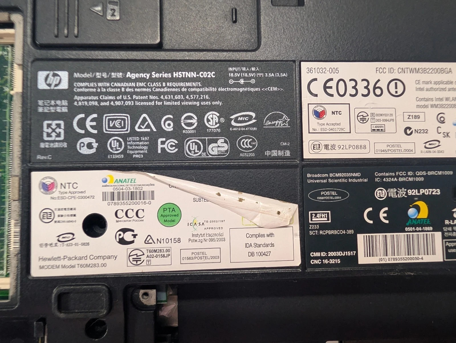 HP HSTNN-C02C Laptop No Battery/HDD/RAM, Laptop Only