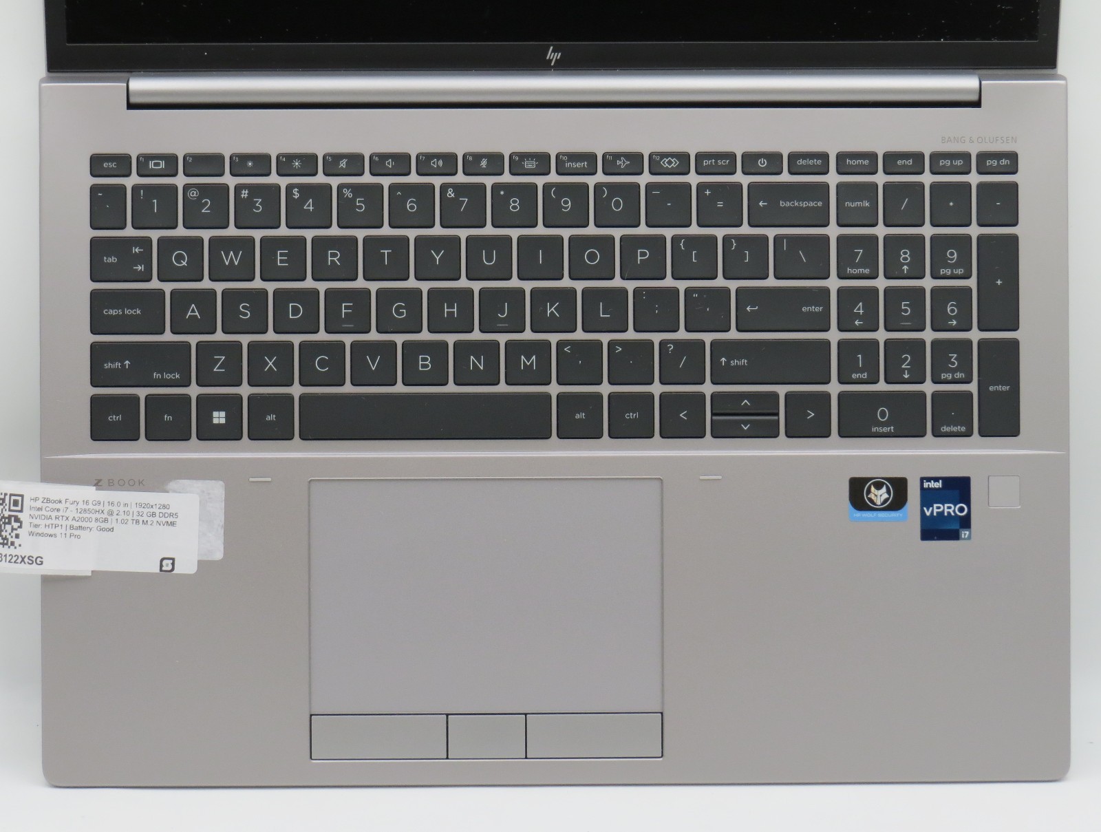 HP ZBook Fury 16 G9 i7-12850HX @ 2.1GHz 32GB DDR5 1TB m2 RTX A2000 Win 11 Pro