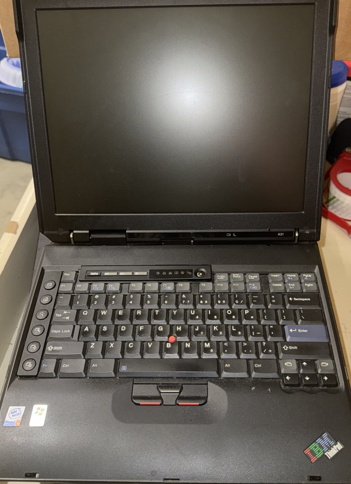 IBM Thinkpad A31 15″ Laptop Intel Pentium 4 Untested For Parts Or Repair Only