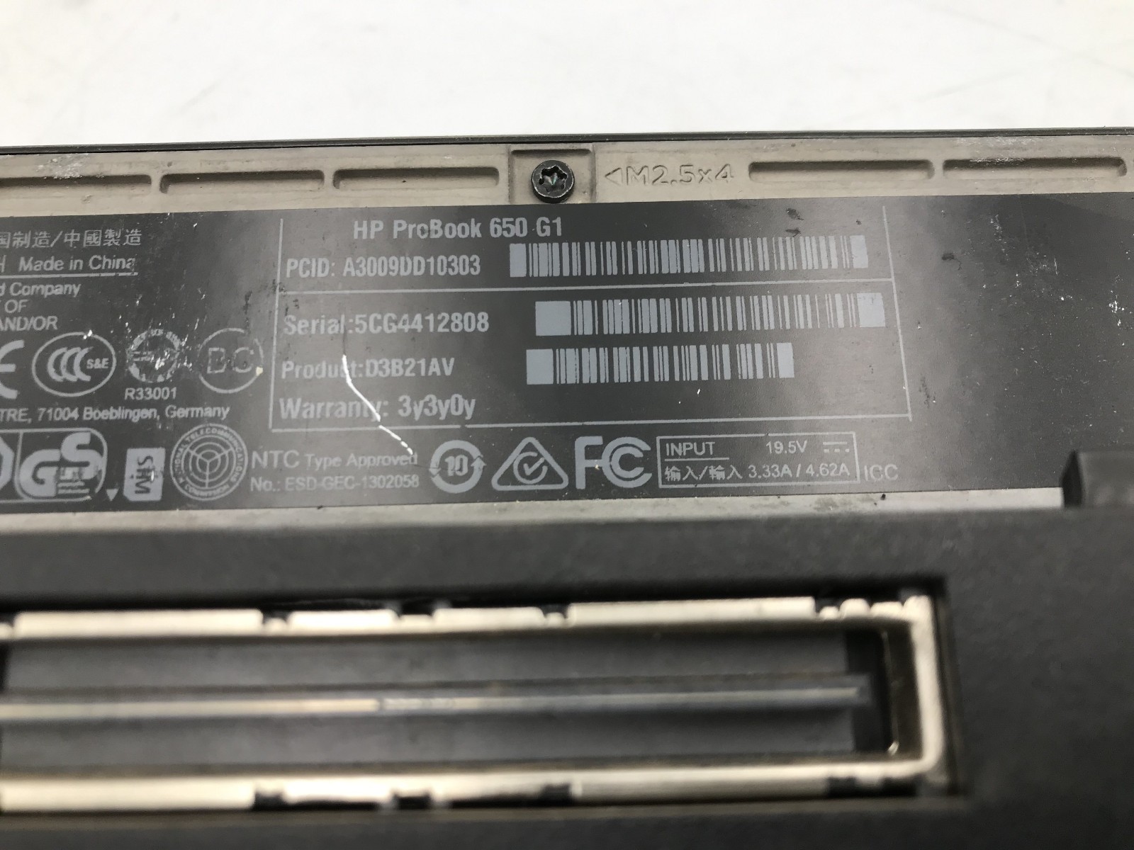 HP PROBOOK 650 G1 – FOR PARTS/REPAIR – INTEL I7 4TH GEN – NO RAM – READ DESC -BB