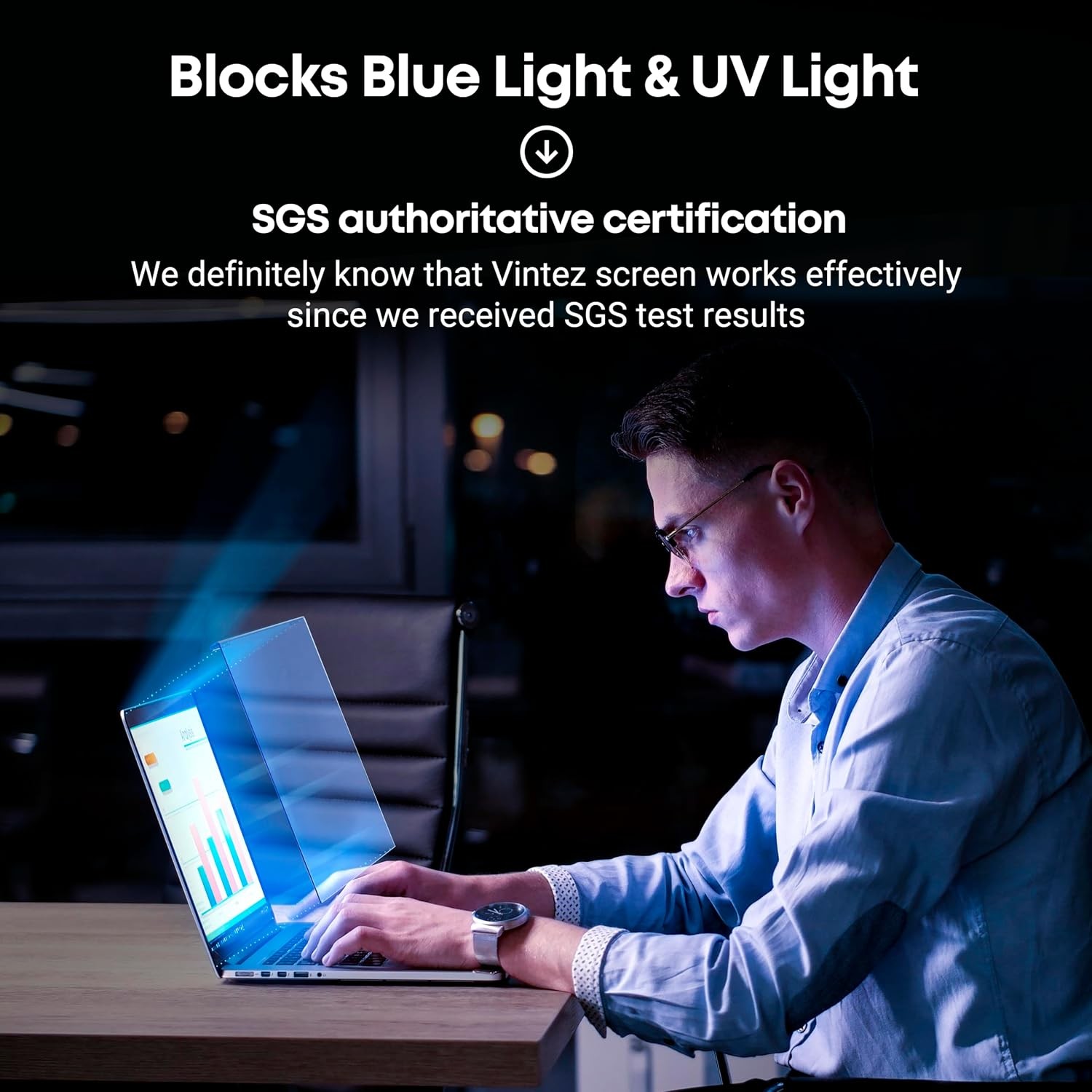 Blue Light Screen Protector for 15.6 Inch Computer Monitor and Laptop – Anti-UV