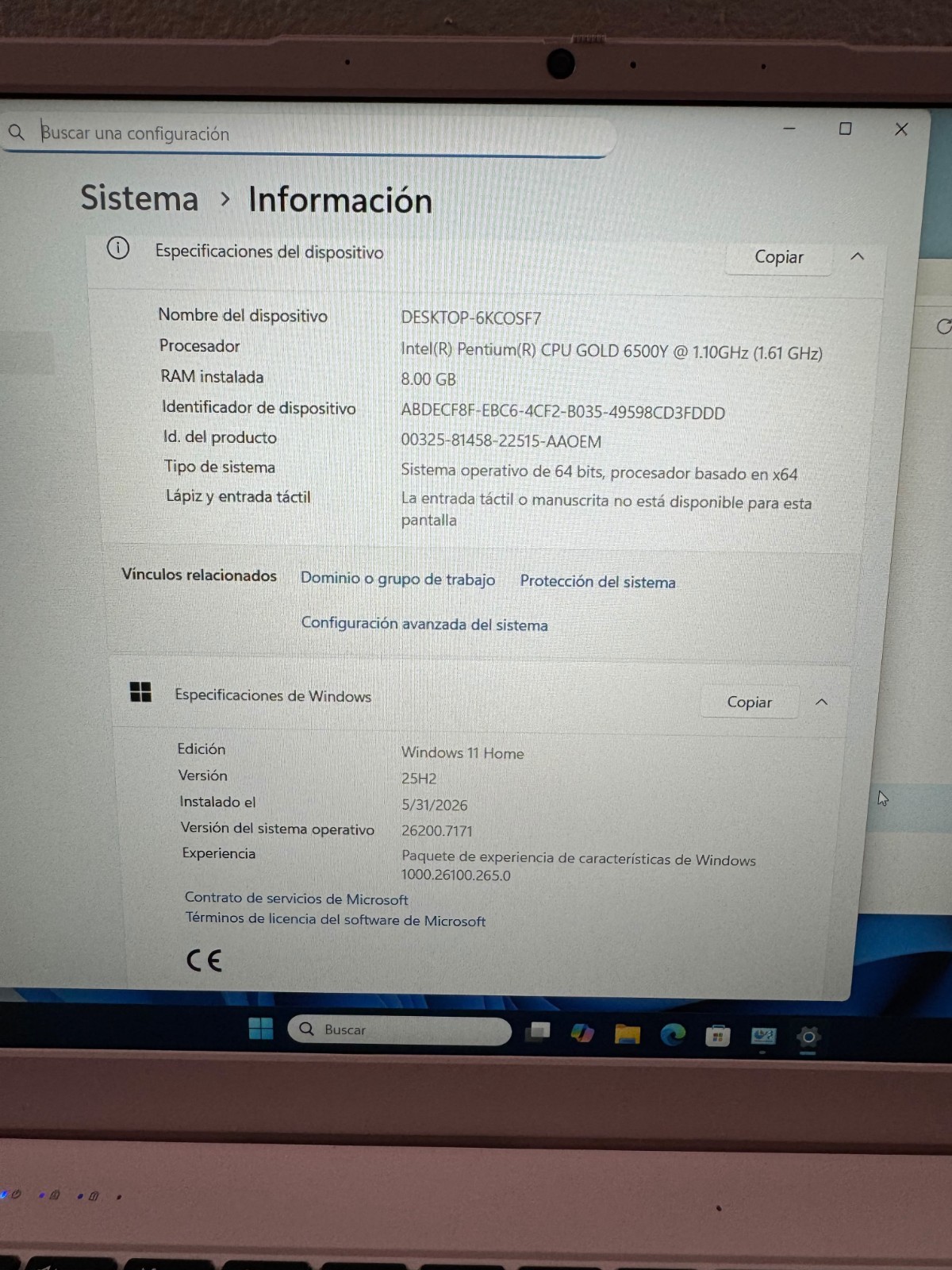 RNRUO 15.6″ Pink Laptop Intel Pentium Gold 6500Y 8GB Win11 Home