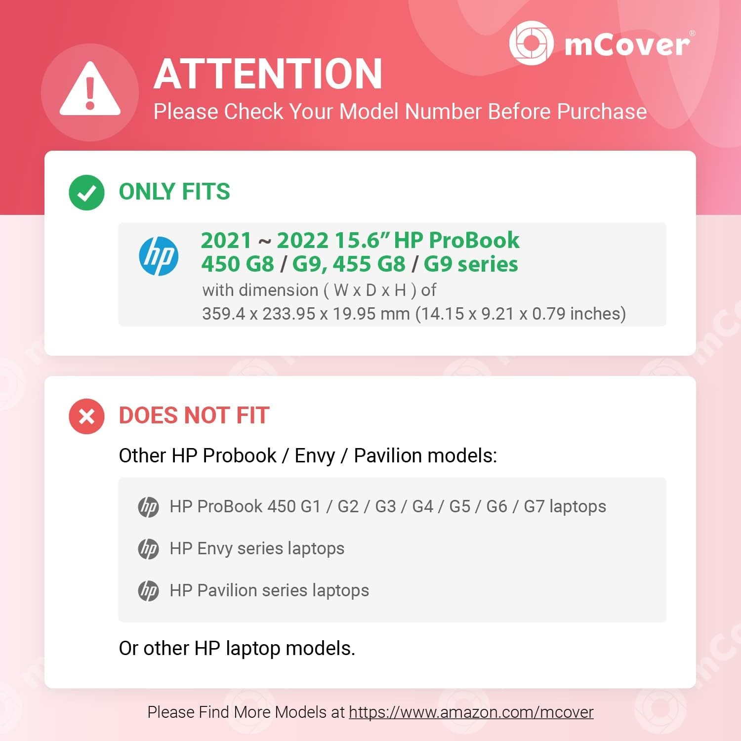 Sleeve for 15.6″ HP ProBook 450 | 455 G8 / G9 / G10 Series – Black