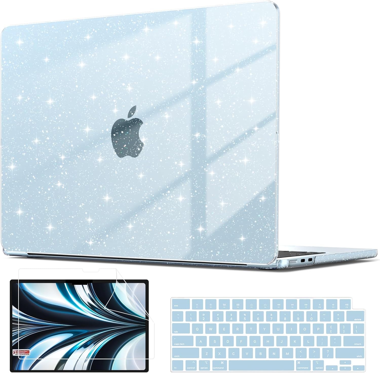 Compatible with MacBook Air 13 inch Case Glitter 2026 2025-2022 M5 M4 M3 M2