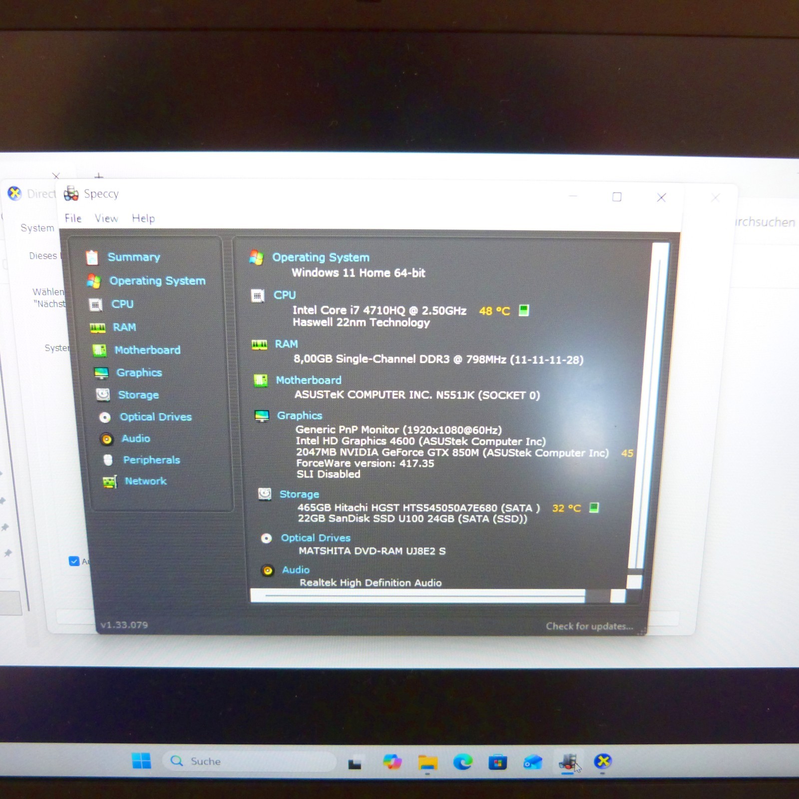 Asus N551 METAL 15″ GAMING GTX l BANG OLUFSEN SOUND I Windows 11 l i7 HDMI