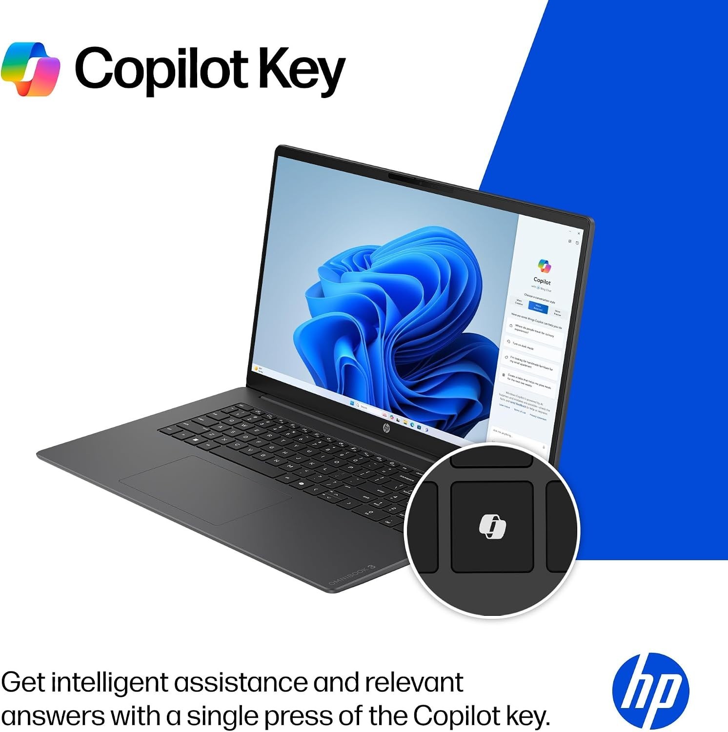 HP OmniBook 3 17.3″ FHD IPS AI Business Laptop AMD Ryzen 3 30 8GB LPDDR5 1TB SSD