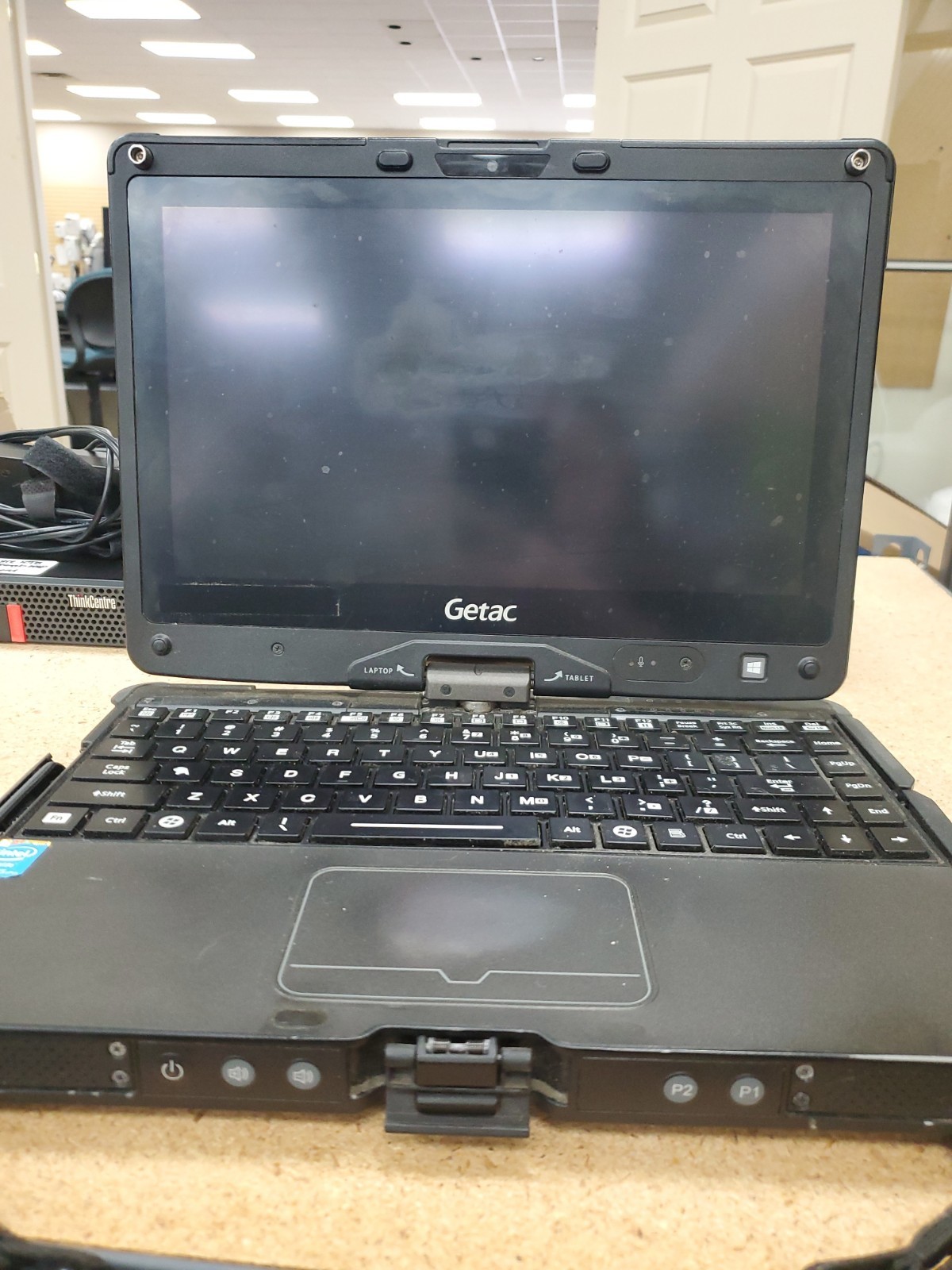 GETAC V110 Laptop Tablet Touch Screen i5-4300U 1.90GHz 8gB No HDD 10346hrs
