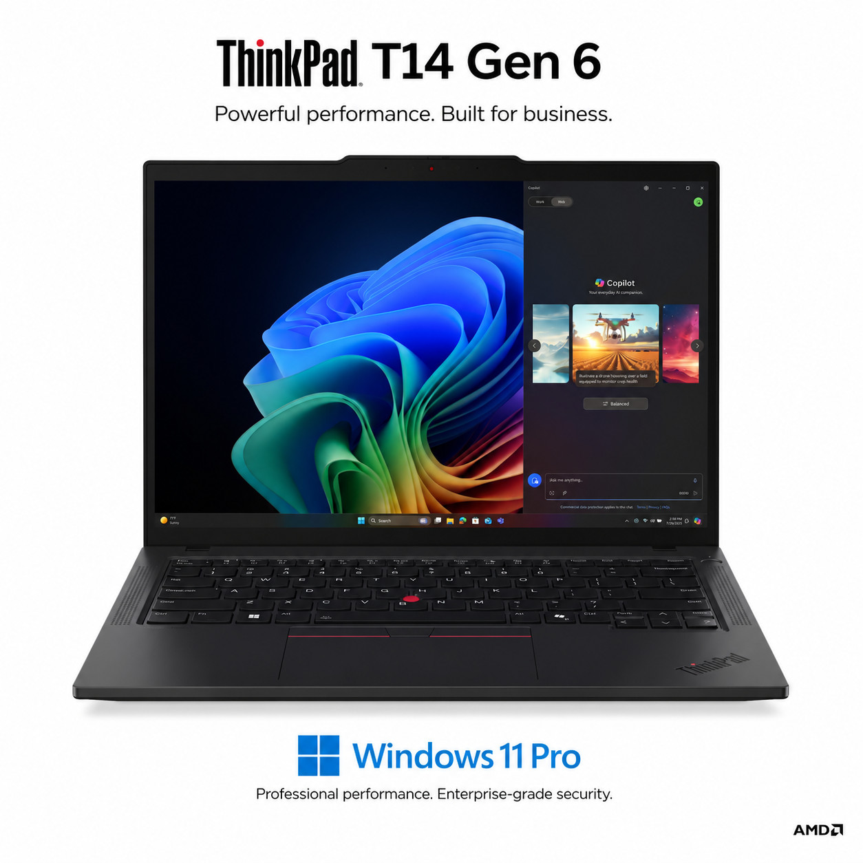 Lenovo ThinkPad T14 Gen 6/AMD Ryzen 7 PRO 350/32GB RAM/256GB SSD/Radeon 860M GPU