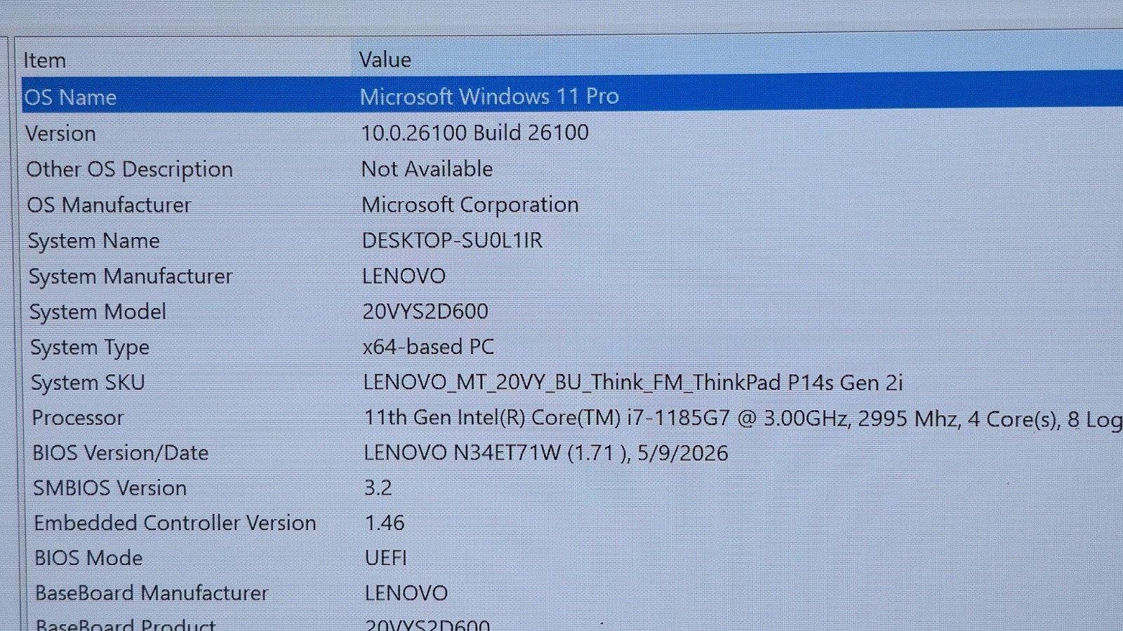 Lenovo ThinkPad P14S Gen 2 Intel i7-1185G7, 48GB RAM, 1TB SSD NVIDIA T500 Touch