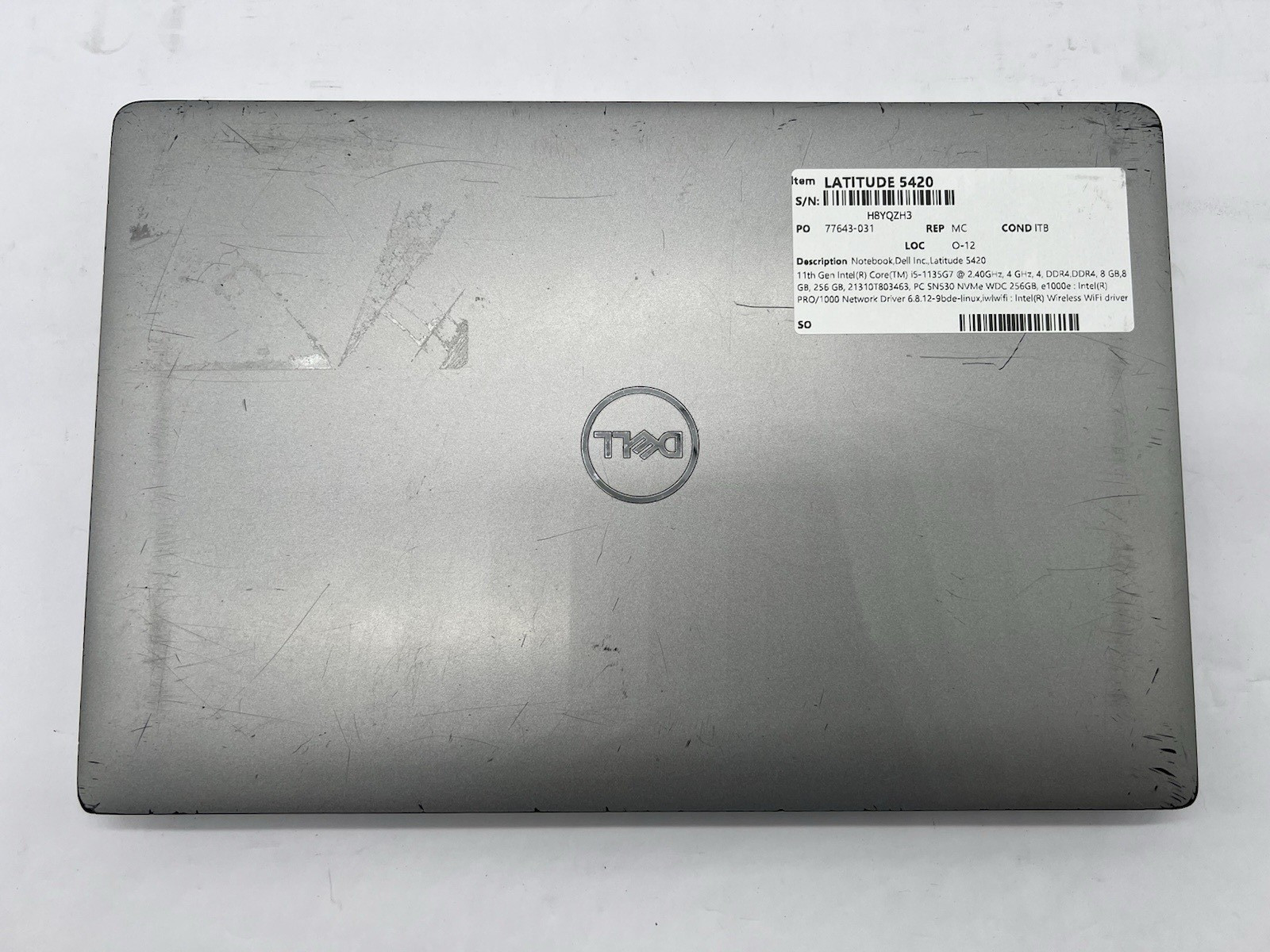 Dell Latitude 5420, i5-1135G7, @ 2.40GHz, 16GB RAM, 256GB NVMe-No OS/Charger