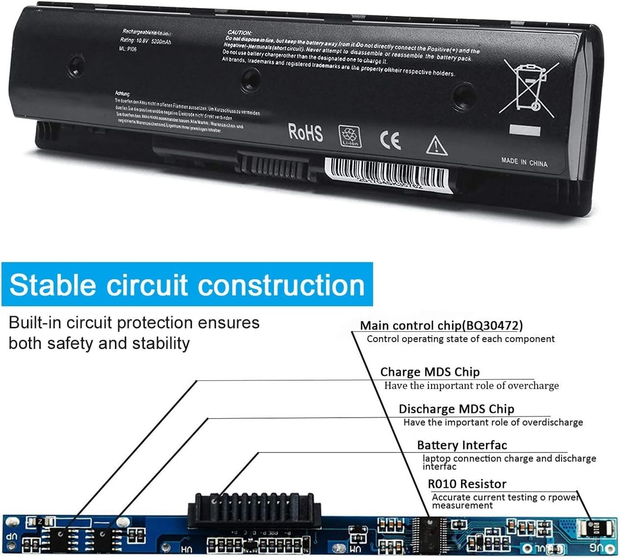 LQM P106 P109 Laptop Battery HP P106 Envy Pavilion TouchSmart Notebook 14 15 17