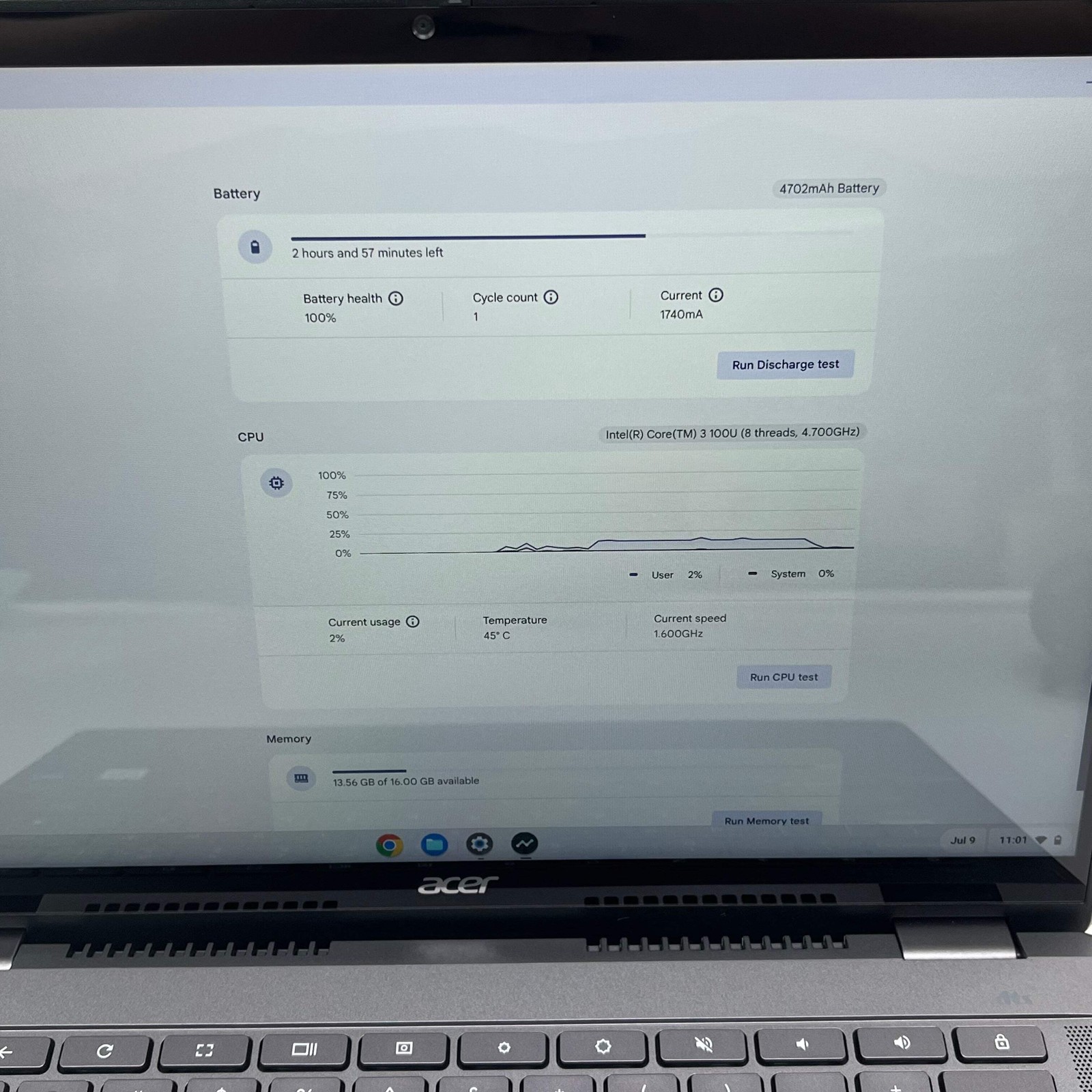 Acer Chromebook Plus Spin 514 N24Q4 14″ Core 3 100U 16GB RAM 128GB SSD