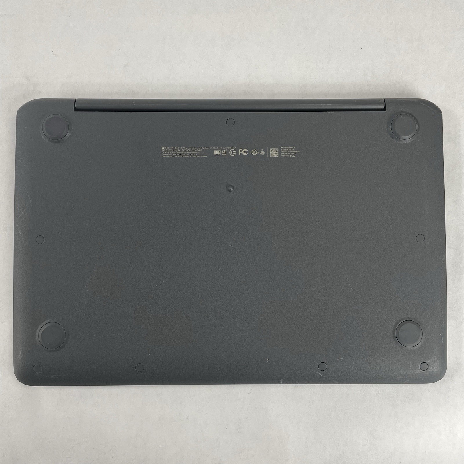 HP ChromeBook 14 14″ Celeron N3350 1.10 GHz 4 GB RAM 16 GB SSD No AC
