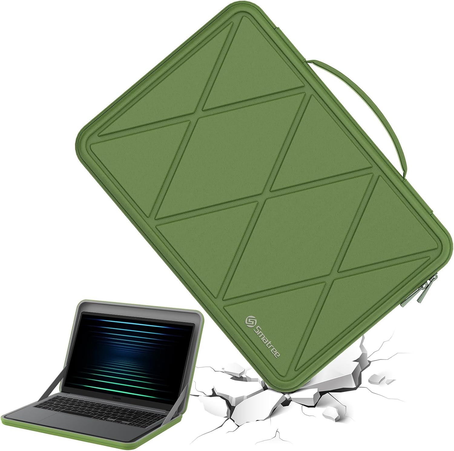 Hard EVA Protective Sleeve Case for 16 inch Samsung Galaxy Book6 Pro/Ultra, Gree
