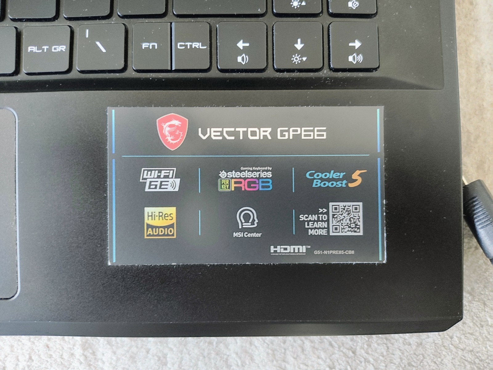 MSI Vector GP66 15.6″ 165Hz FHD 2.9 GHz i9-12900H 32GB 1TB RTX 3080 Ti