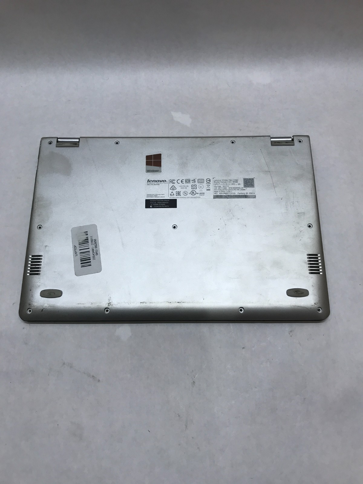 Lenovo Yoga 700-11ISK 11″ Intel Core m3 4GB RAM NO SSD/OS For Parts UNTESTED -DW