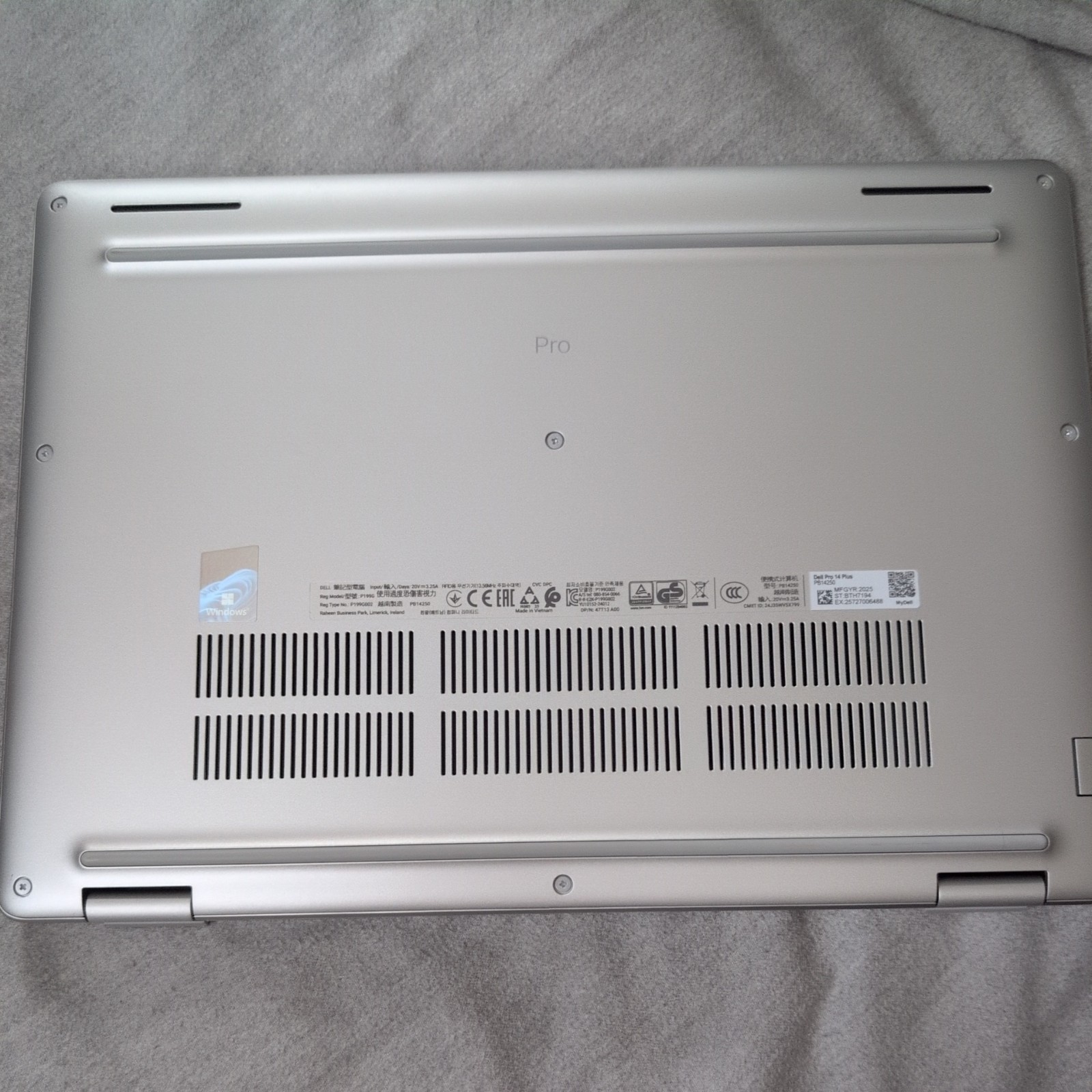 Dell Pro 14 PC14250 Laptop – Intel Ultra 5 235U vPro, 32GB RAM, 51BGB SSD, AI