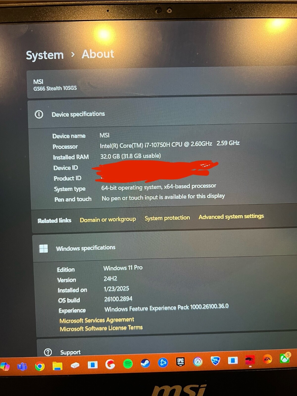 MSI GS66 Stealth 10SGS-036 15.6″ 300Hz 3ms Ultra Thin and Light Gaming Laptop
