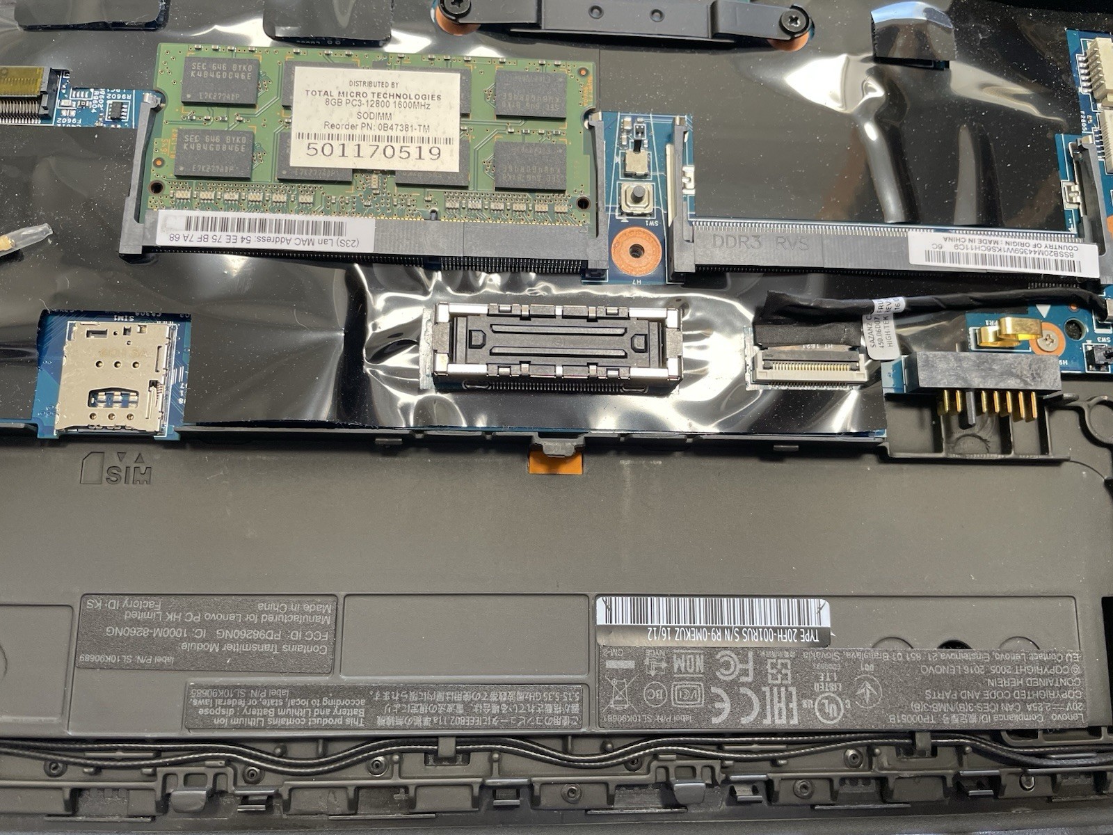 Lenovo ThinkPad T560, Intel Core i5-6300U @ 2.4GHz, 8GB RAM, NO SSD, WORKED