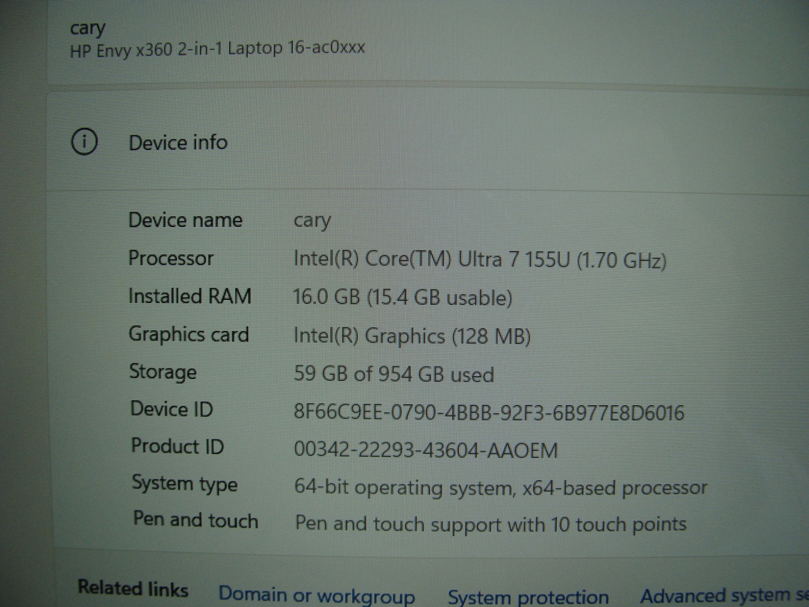 HP ENVY x360 16-ac0023dx 2-in-1 16″FHD+ TOUCH ULTRA 7 155U 1.7GHz 16GB 1TB SSD