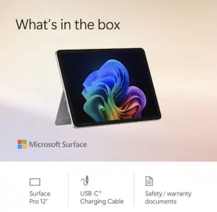 Microsoft Surface Pro Copilot+ PC 12″ Snapdragon X Plus 16GB RAM 256GB Platinum