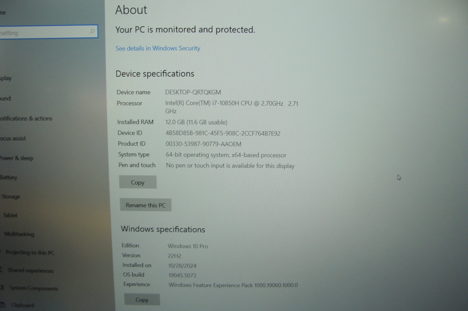 Dell Precision 3551 15.6″FHD i7-10850H NVIDIA P620 2.7GHz 12GB 256GB +Charger