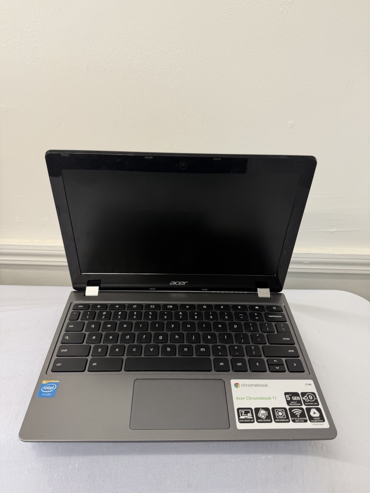 Acer Chromebook C740-C4PE Laptop – Good Screen – Intel Celeron 3205U – Read Des