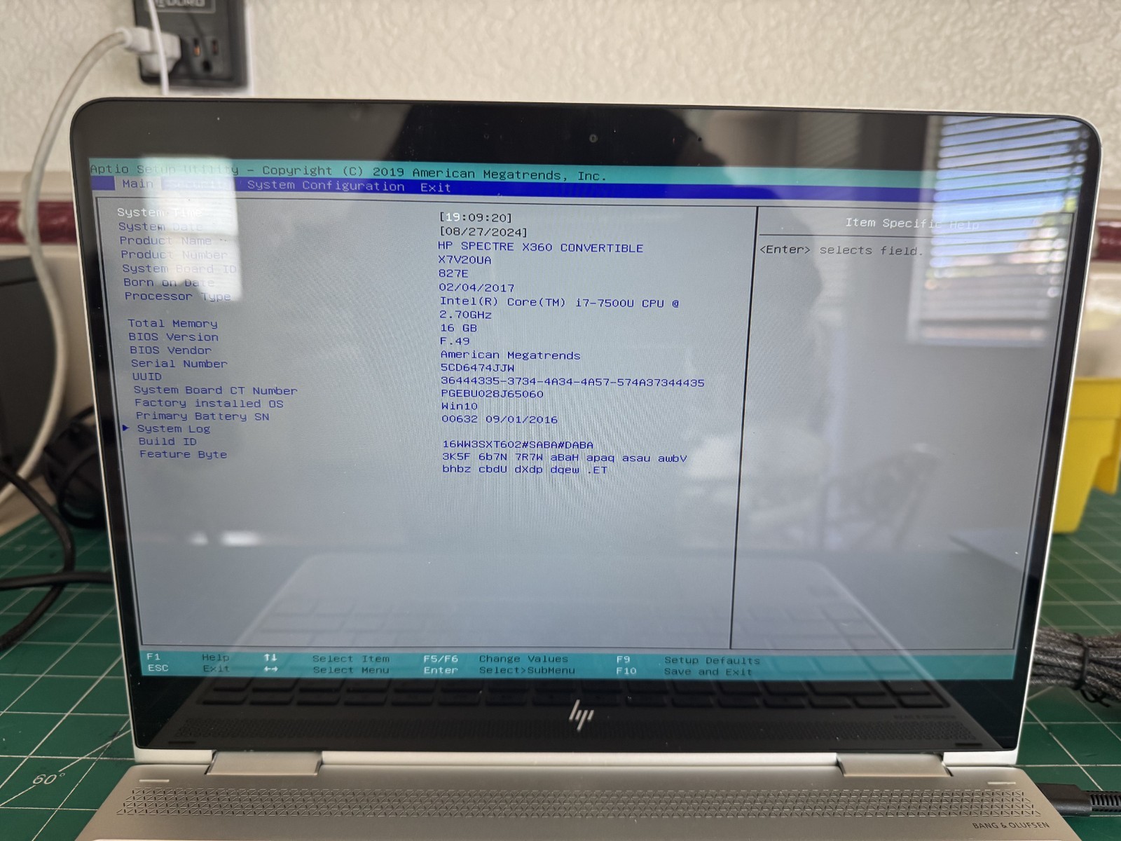 HP Spectre x360 2-in1 13-w023dx 13.3″ FHD Touch i7-7500U 16GB no ssd,ac,os